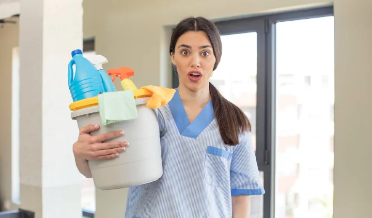 A Cleaner feeling shocked and surprised